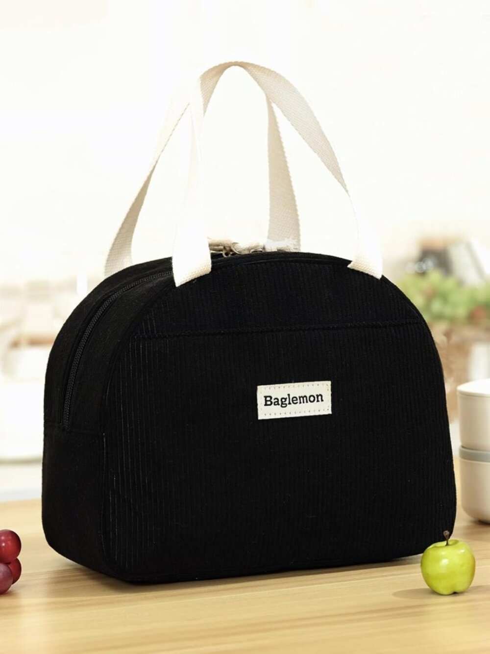 Lunch Bag for Women Men Cute Corduroy Lunch Tote Bags Reusable Insulated Lunch B - Picture 8 of 8
